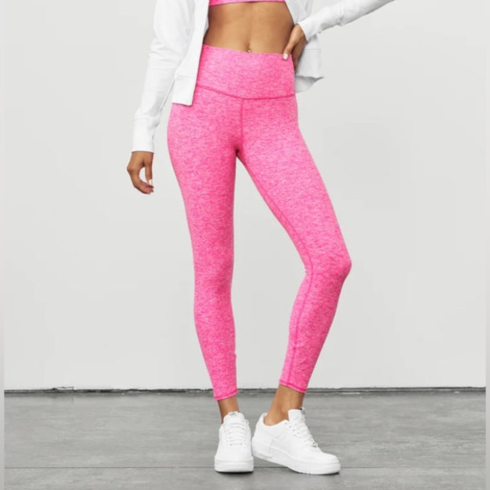 Alo Soft High Waisted 7/8 Highlight Legging - Neon Pink Heather Small